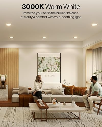 Miniatura 3 de Sunco Lighting Paquete de 24 luces LED para latas de 56 pulgadas iluminación empotrada borde deflector regulable blanco cálido de 3000 K 13 W  75 W