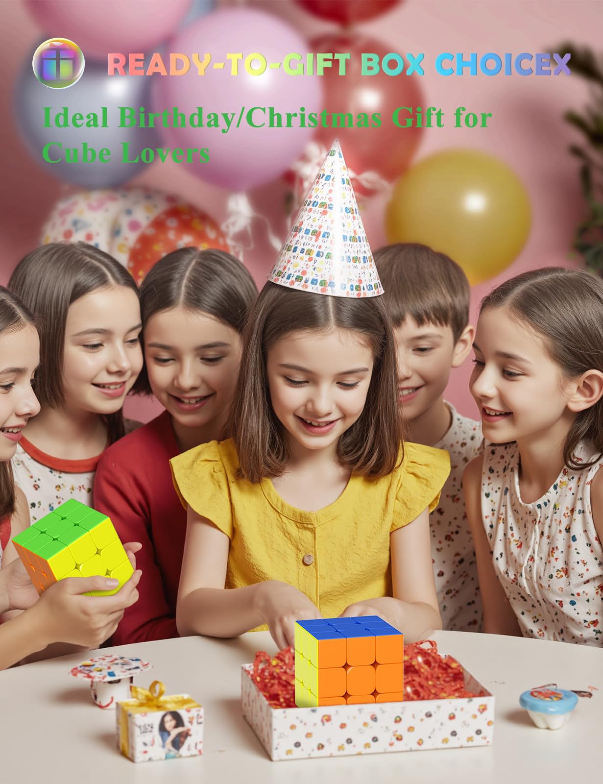 ROXENDA 3x3x3 Large-Zauberwürfel (9cm) – Speedcube, Glatte Drehung, Cube Würfel für Kinder & Erwachsene, Ideal für und Gehirntraining