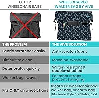 Vista 79 de Bolsa para silla de ruedas, Floral púrpura