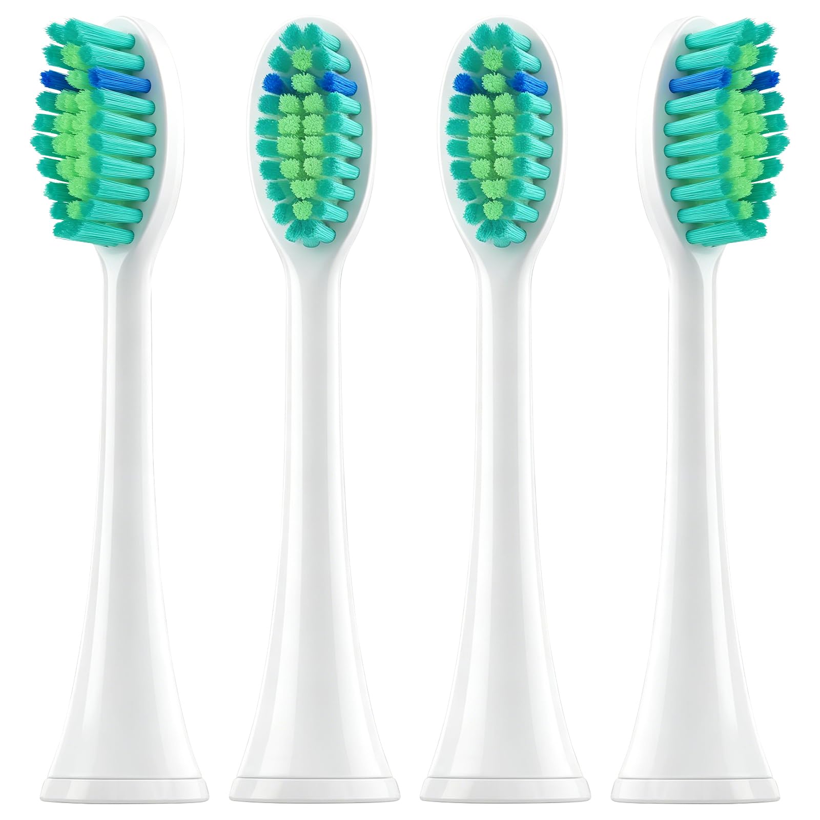 Cabezales de repuesto para cepillo de dientes TAO Clean Sonic, cabezales de repuesto para cepillo de dientes TAO Clean Sonic, cerdas suaves medianas para adultos, blanco, paquete de 4
