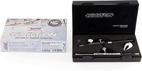 Miniatura 6 de Harder & Steenbeck Aerógrafo  Evolution ALplus  Dos en uno  Juego de boquillas de línea fina de 0,2 + 0.016 in  Cuerpo de aluminio  Sello resistente