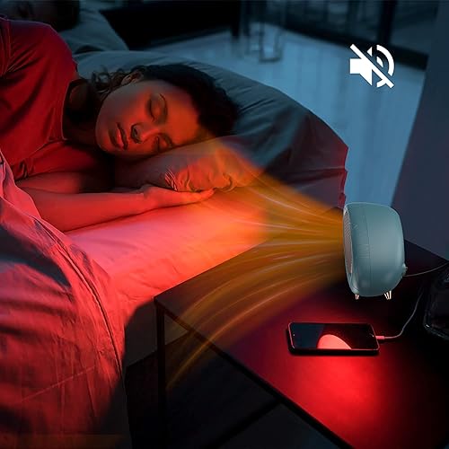 Miniatura 5 de Calentador de escritorio, calentador de escritorio pequeño de 600 W para uso en interiores, calentador de escritorio personal de calor de seguridad