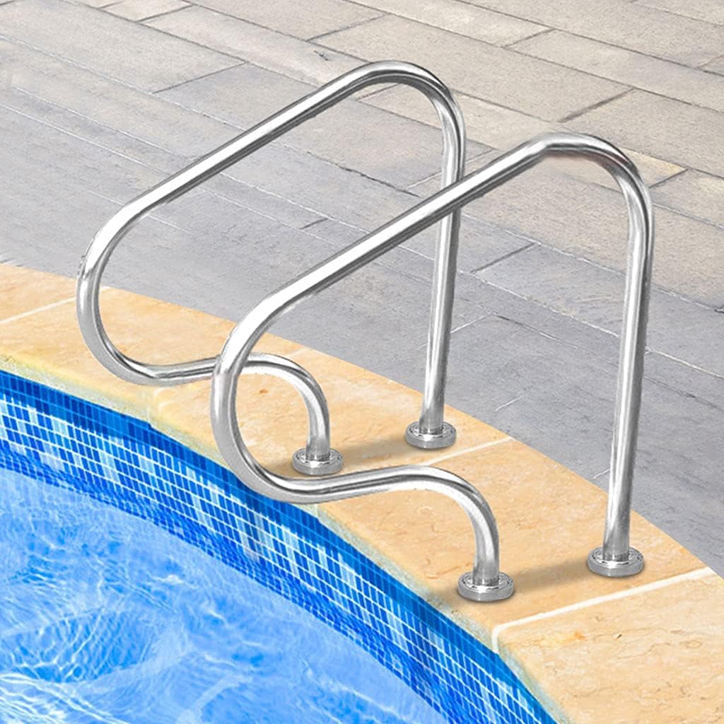 Pool Rail Pool Handrail,Sturdy Pool Safety Handrails Pool Handrail Swimming Pool Hand Rail Ladder Step Handrail Swimming Pool Stair Rail