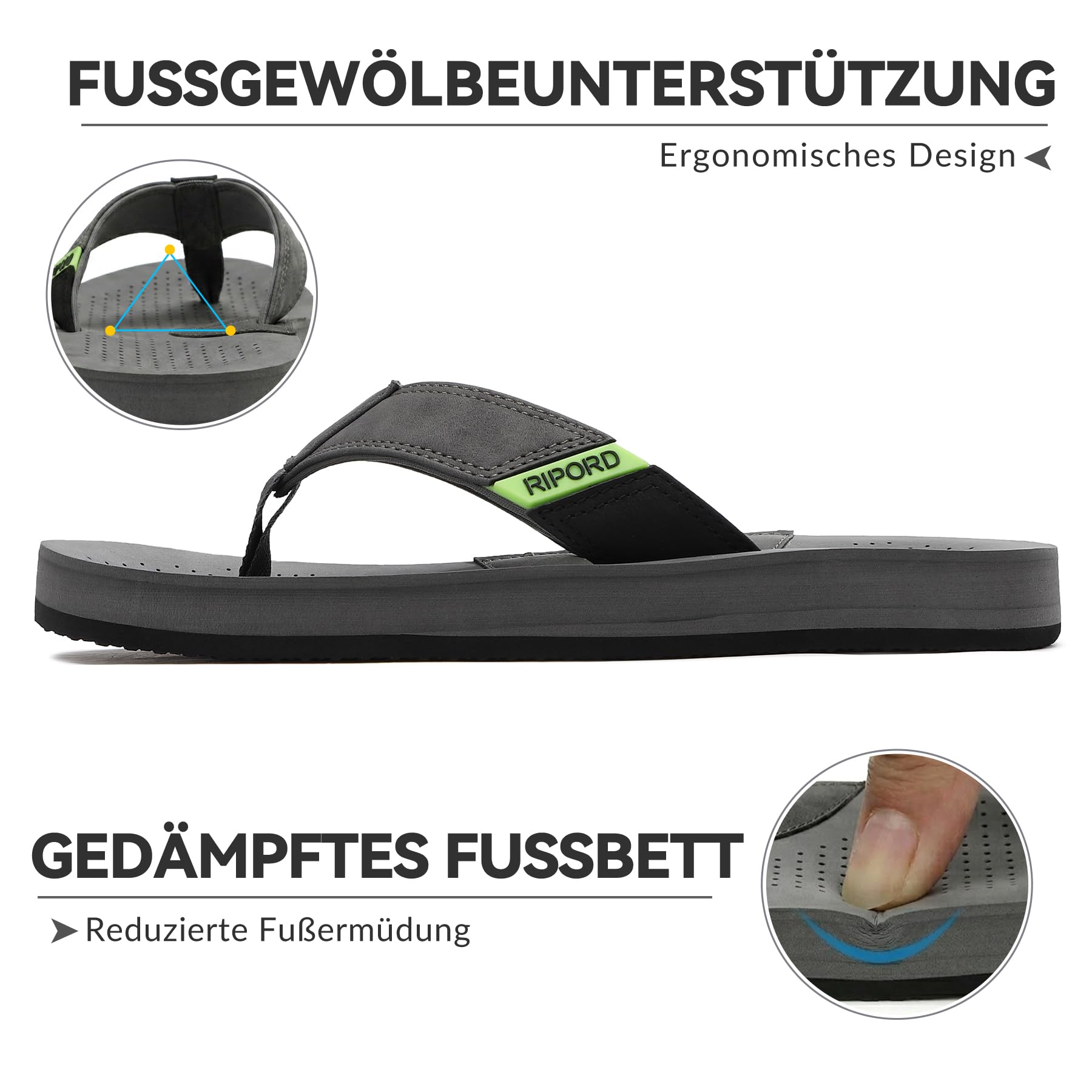 Herren Flip Flops Zehentrenner Bequeme Sandalen 41-46 EU