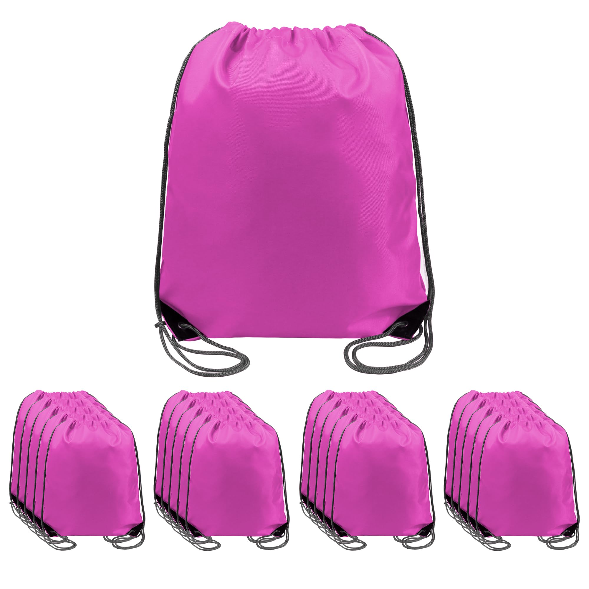 BeeGreen Drawstring Backpack Bags 20,30,50 Packs Reflective String Bags for Gym Sport Trip Cinch Sack DIY for Women Men