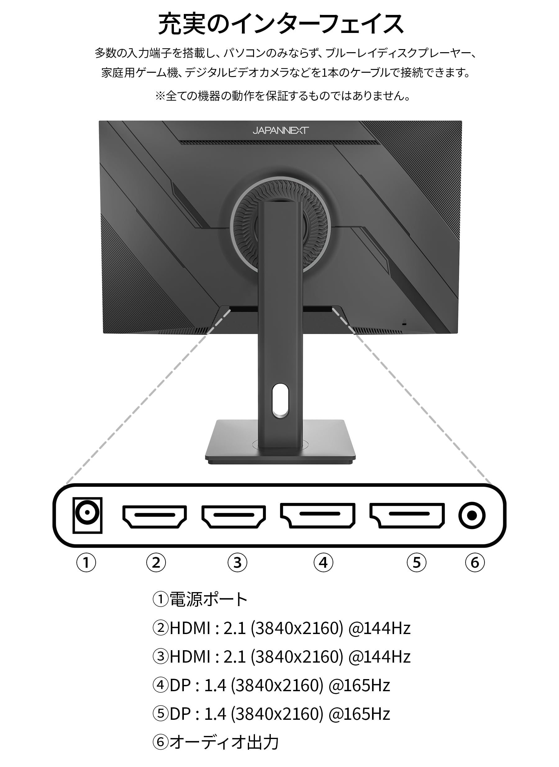 Amazon.co.jp: JAPANNEXT 27インチ IPSパネル搭載 165Hz対応 4K 
