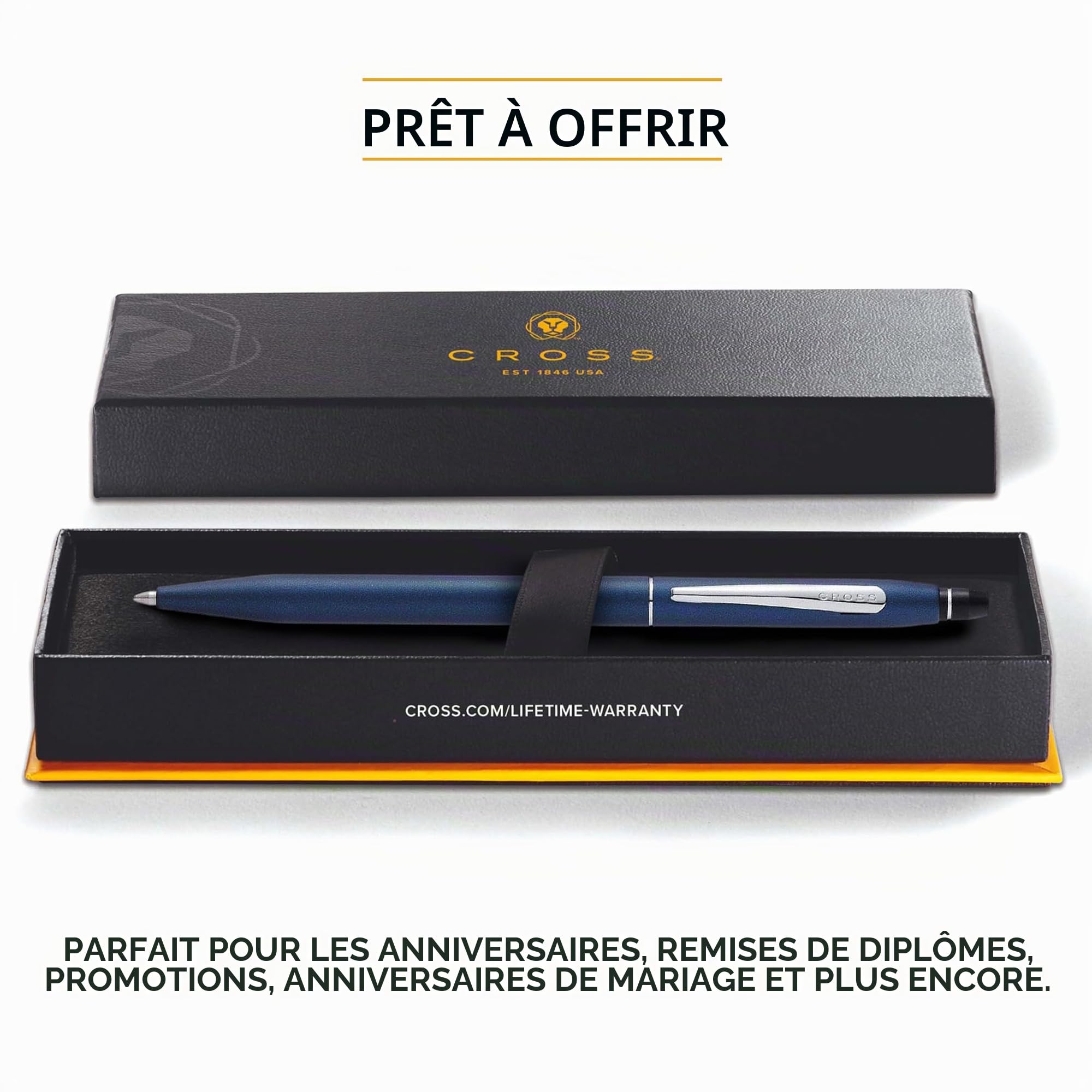 Cross Click Stylo à bille Chrome bleu nuit