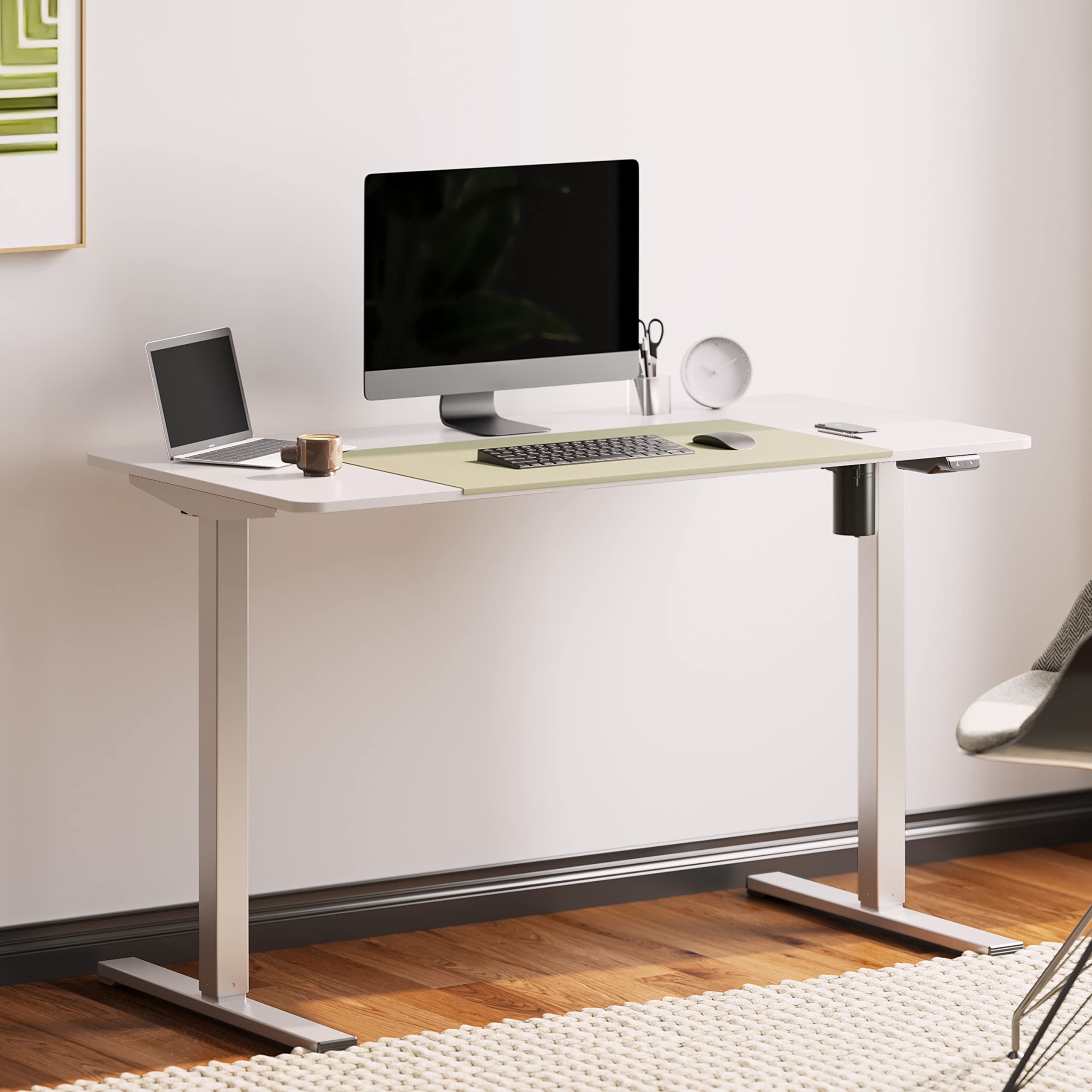 Scrivania Regolabile Elettrica In Altezza 160cm - Standing Desk Con Memoria, Design Moderno Per Casa E Ufficio