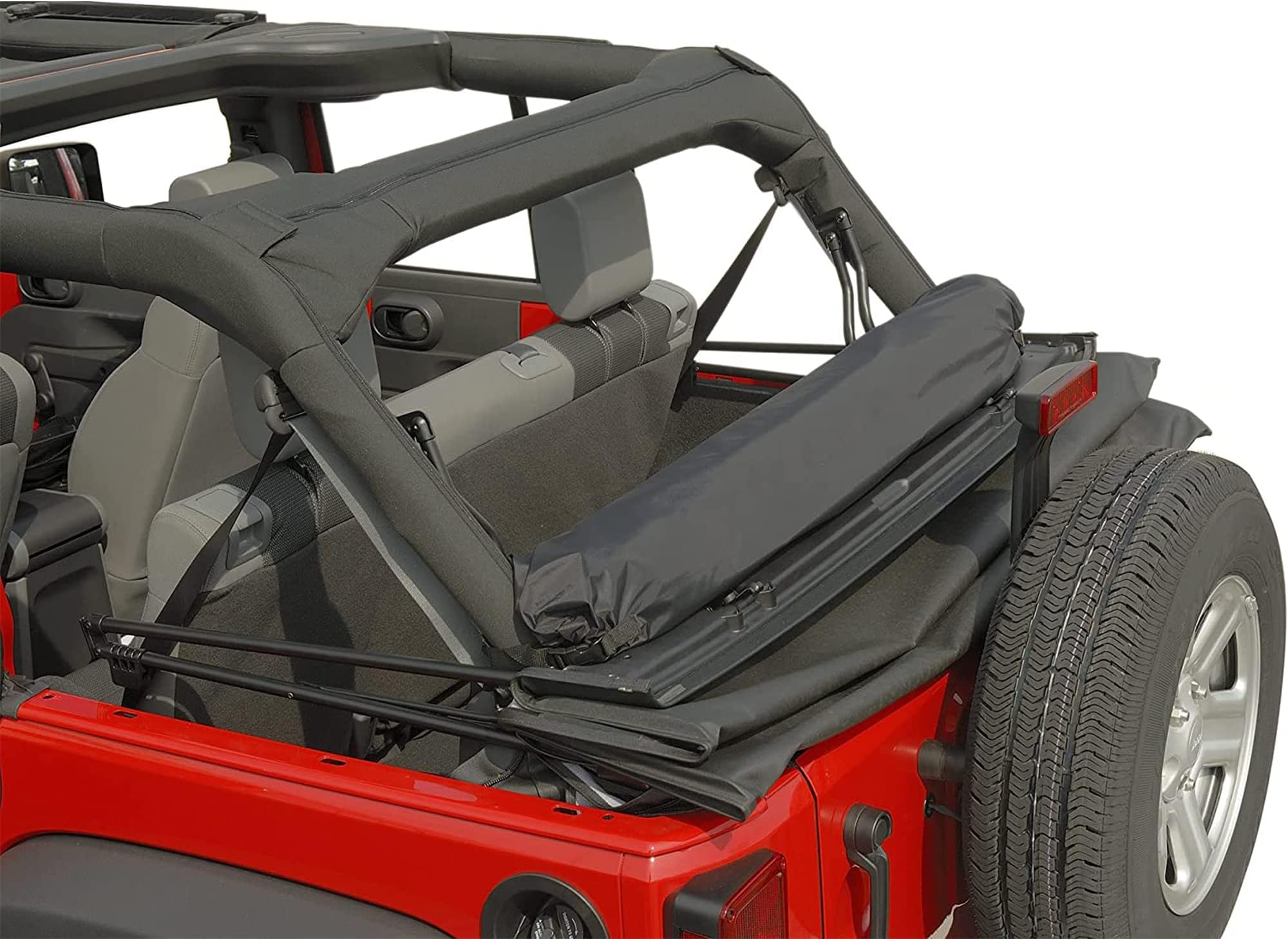 Clover Patch Soft Top Window Roll Storage - Fits Jeep Wrangler JK 2-Door 2007-2018 - Holds 3 Windows - Protect Windows from UV Damaged and Scratches