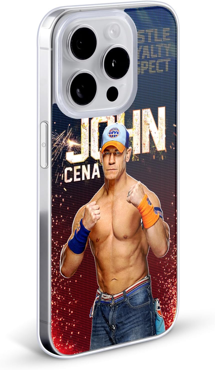 Head Case Designs Officially Licensed WWE Portrait John Cena Gel Case [Military Grade Protection] Compatible with Apple iPhone 12 / iPhone 12 Pro and Compatible with MagSafe
