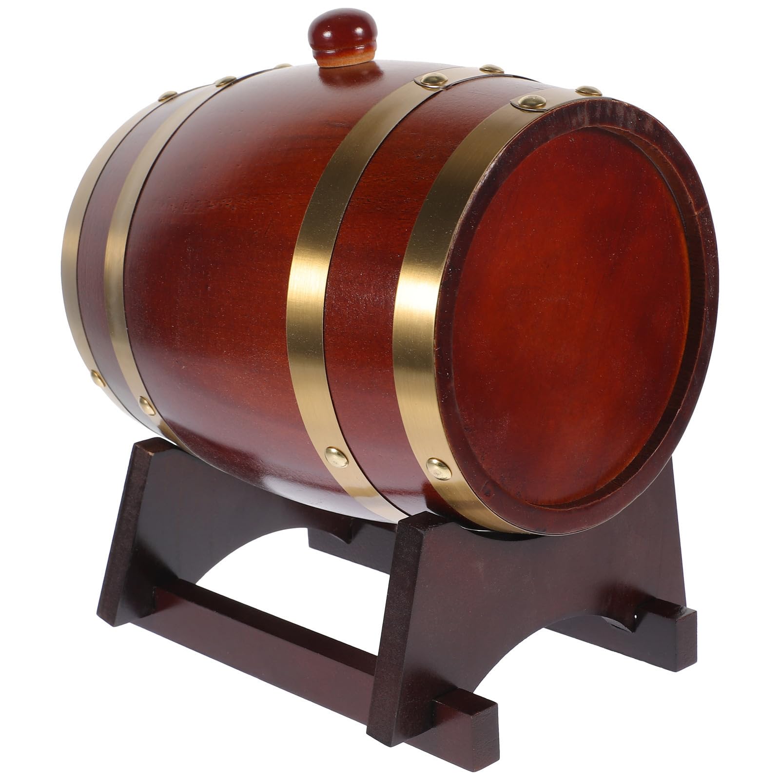 VICASKY Barril de Madera 1,5 L Grifo y Base para Vino y Cerveza