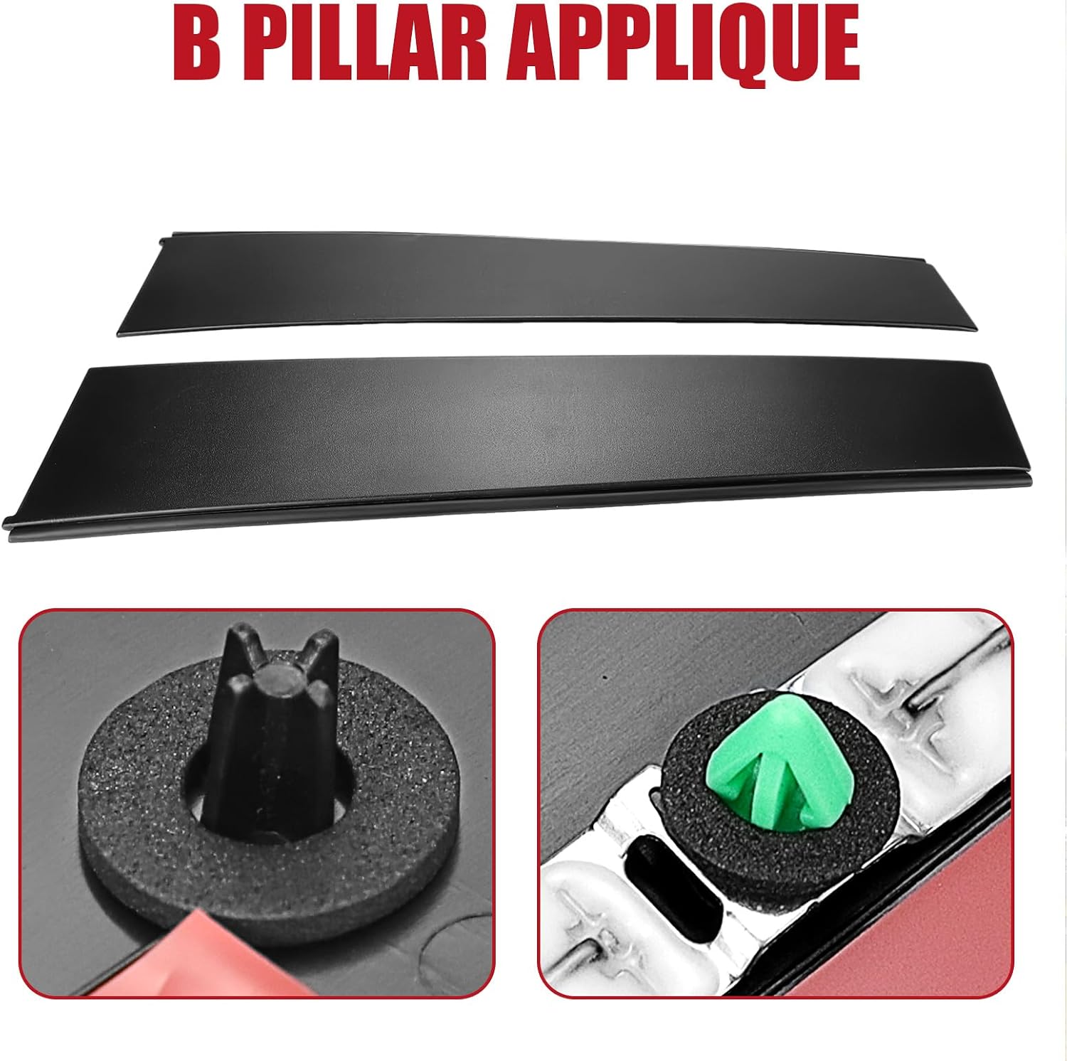 4Pc B Pillar Door Window Trim Applique for Ram 1500 2019-2025