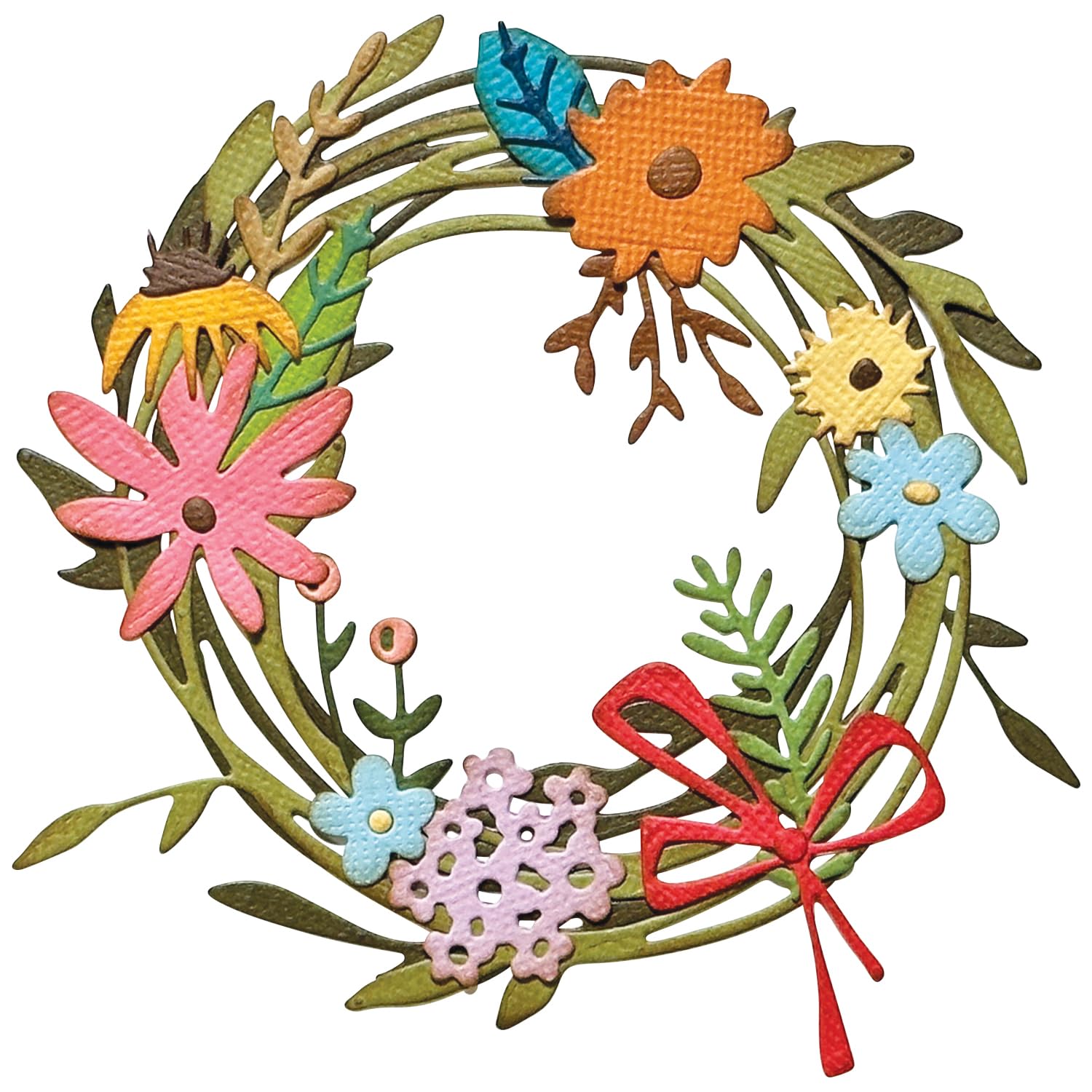 Sizzix Tim Holtz Thinlits Dies, Vault Funky Floral Wreath