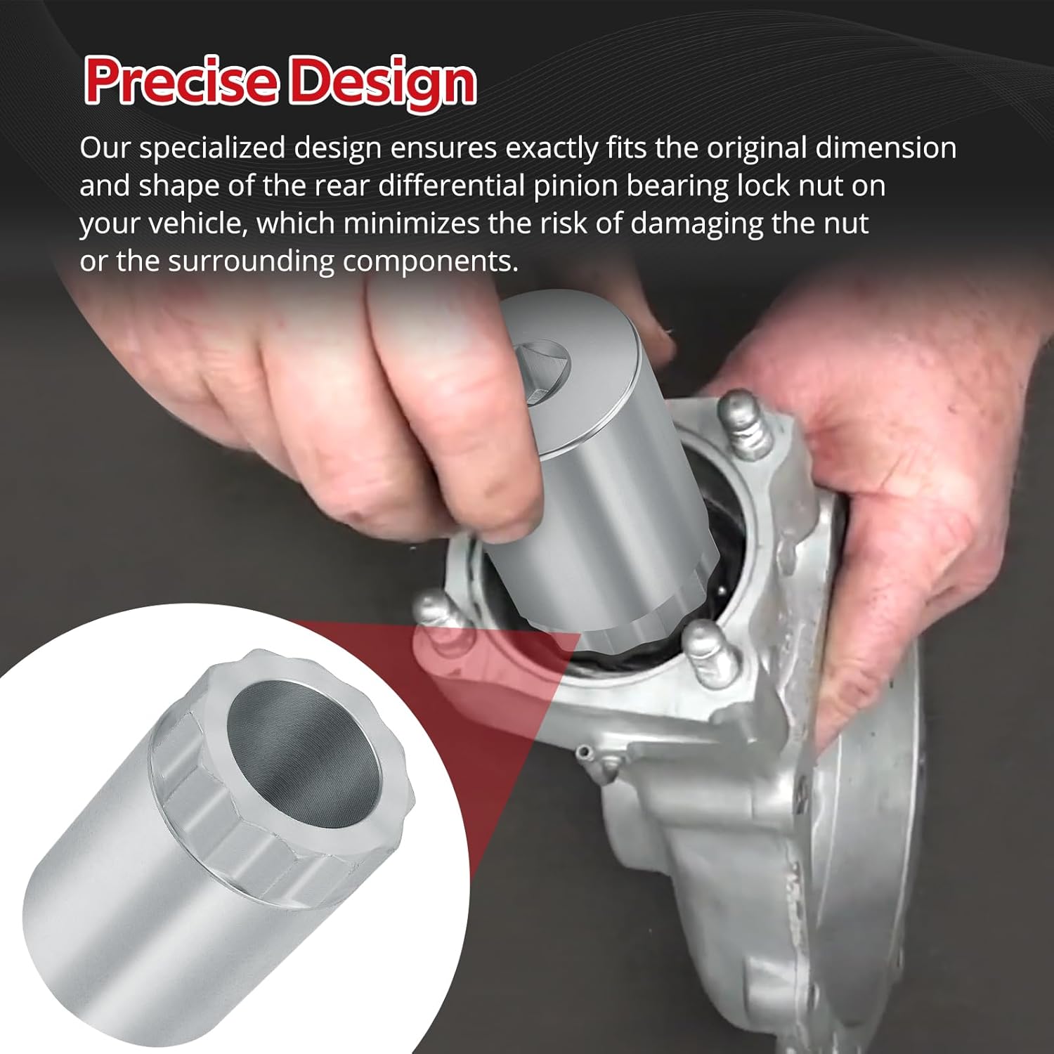 JAVIK 60mm Rear Differential Pinion Bearing Lock Nut Socket Wrench Tool for Honda FourTrax 300 TRX300 1988-2000 ATC250ES ATC250SX TRX250 TRX350 1985-1989