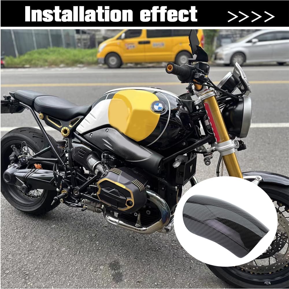 For BMW Latte R NINET Carbon Fiber Cool Resistant Cover Front Intake Decorative Cover Insulated Exhaust Protector Cover