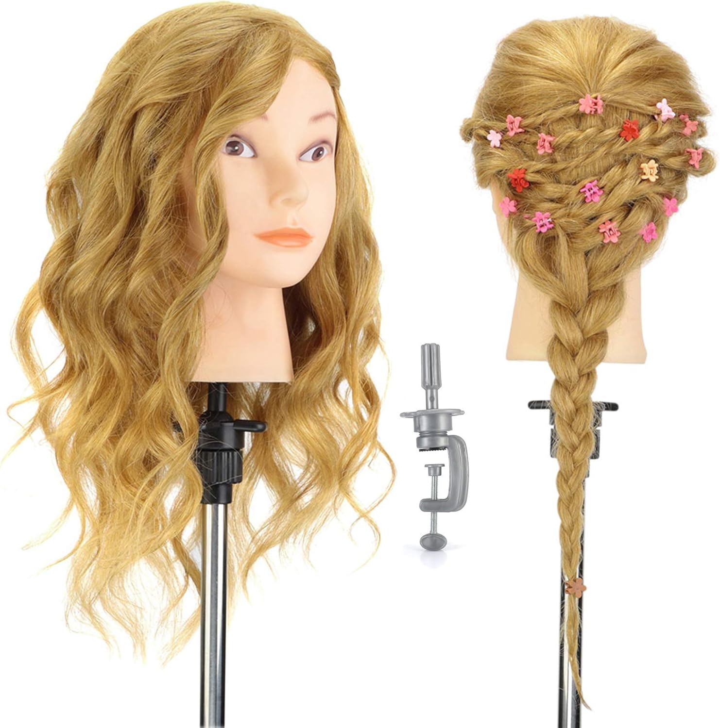 Neverland Hairdressing Head Professional 18" 100 Real Hair Training