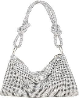 Glitter Rhinestone Purse Hobo Bag for Women Chic Evening Handbag Shiny Purse for Travel Vacation Crystal Evening Clutch Bag
