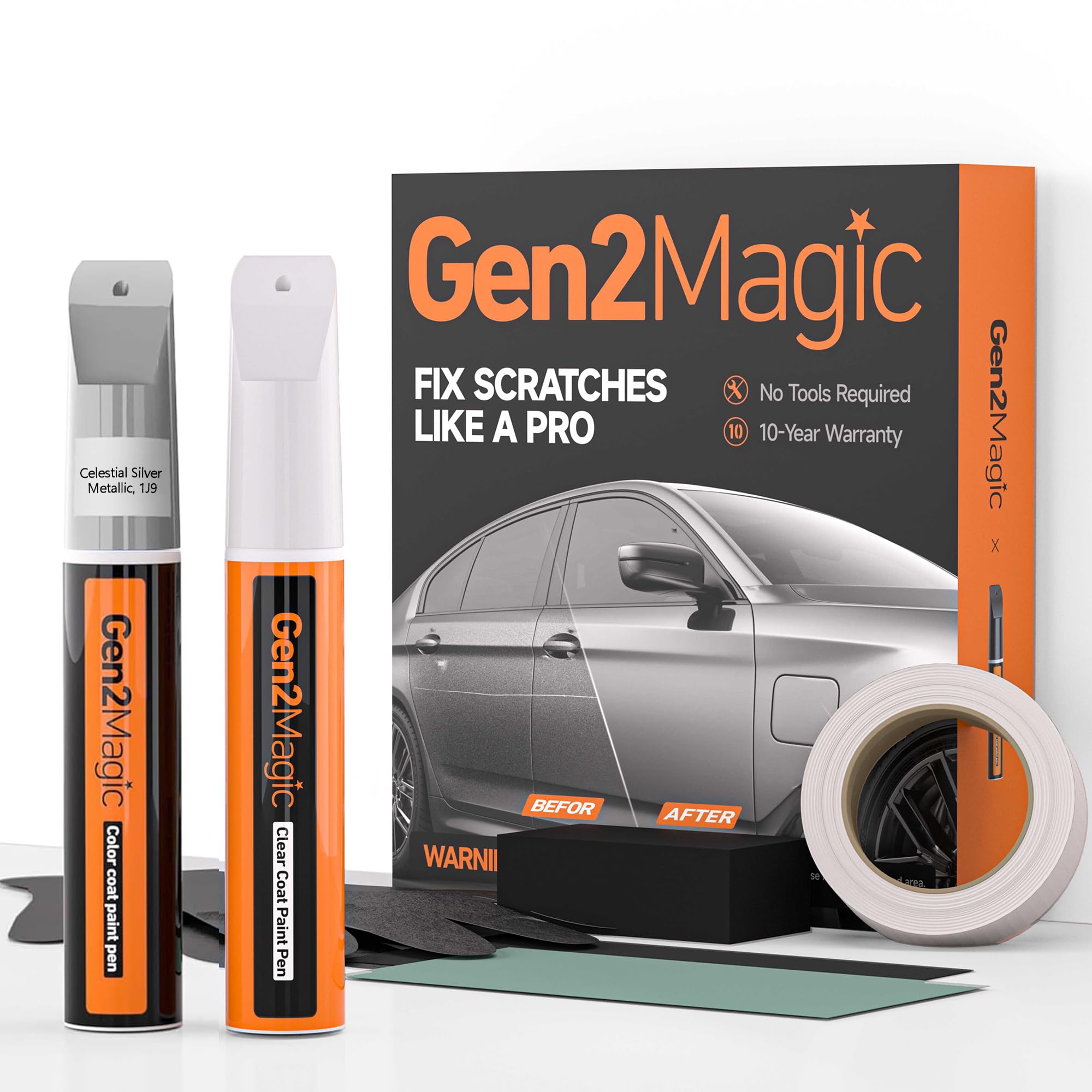 TRISTARcolor Peinture Voiture Crayon De Retouche Peinture Pour Lexus/Scion/ Toyota A11 Gray Metallic Peinture De Base Vernis Clair 50 Ml Chacun