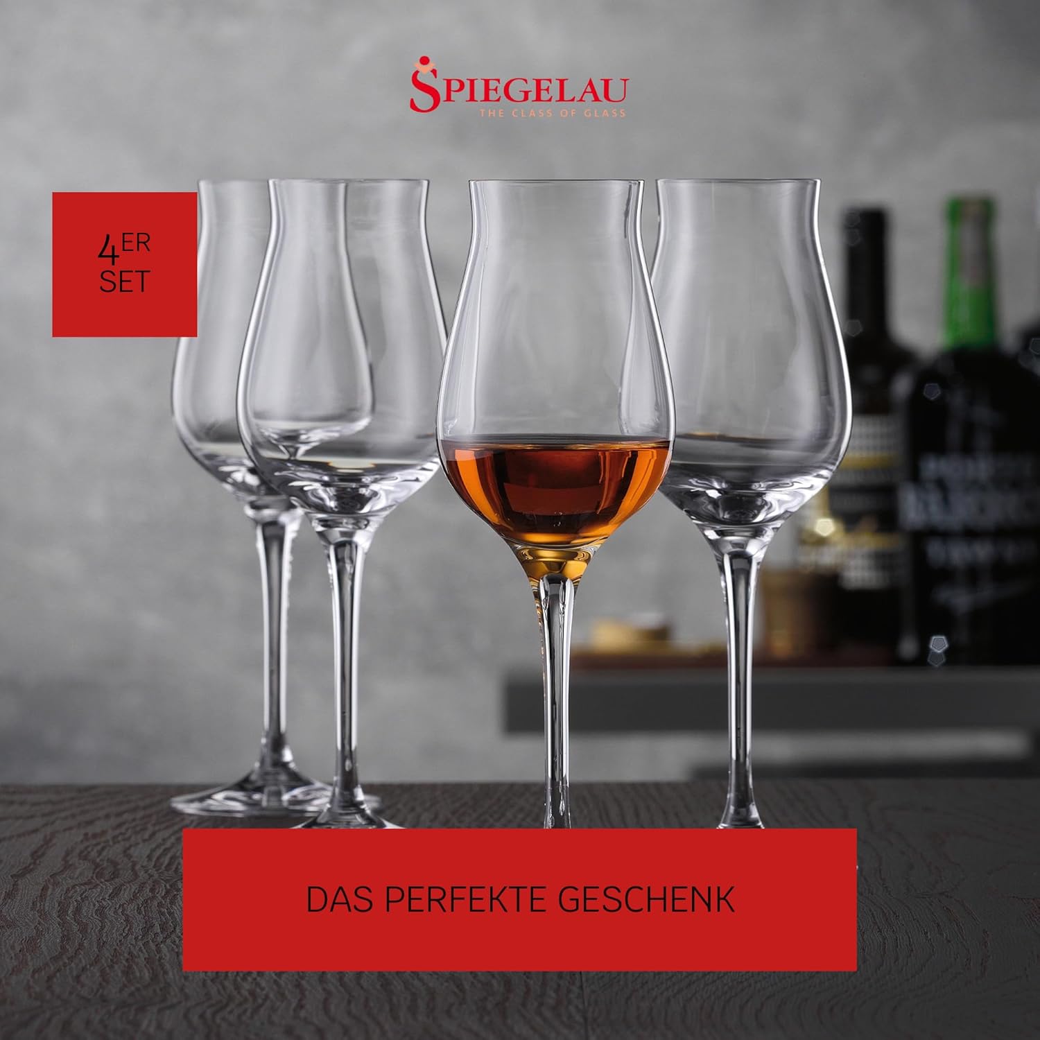 Spiegelau 4 Piece Authentis Digestive Wine Glasses, Clear