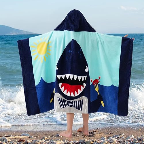 Miniatura 68 de Toallas de baño para niños, toalla para niños con capucha para playa, baño, piscina, toallas de natación de 30 x 50 pulgadas, tamaño grande, ultra