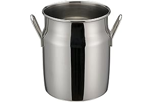 WINCO Mini Milk Can for Smaller-Portioned Dairy and Beverage Service