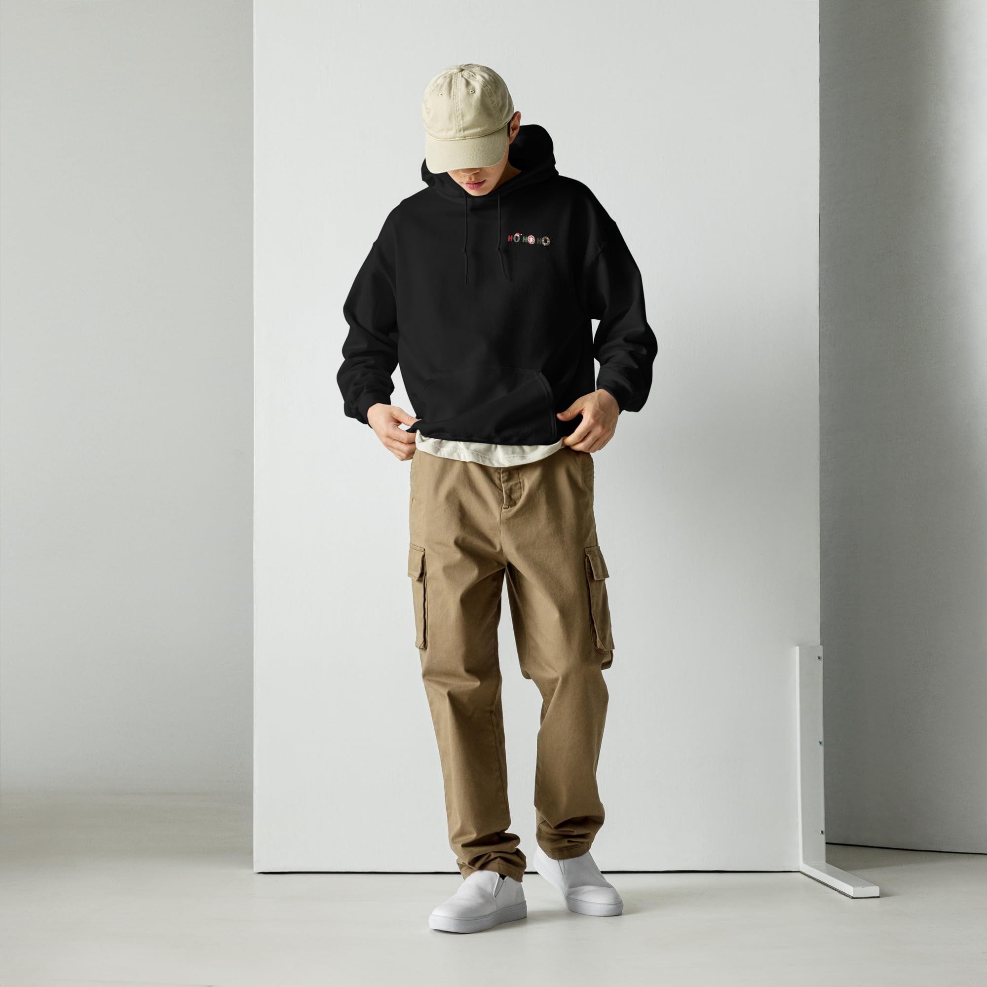 Felpa con cappuccio natalizia da uomo e donna, felpa natalizia, felpa hohoho, pullover hip-hop, calda e confortevole
