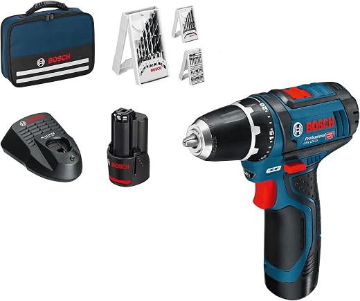 🚫 [CADUCADO] 🔥 Bosch Professional 12V System GSR 12V-15 battery screwdriver (incl. 2 x 2.0 batteries, charger, set of 39 accessories, tool bag) – Amazon exclusive set