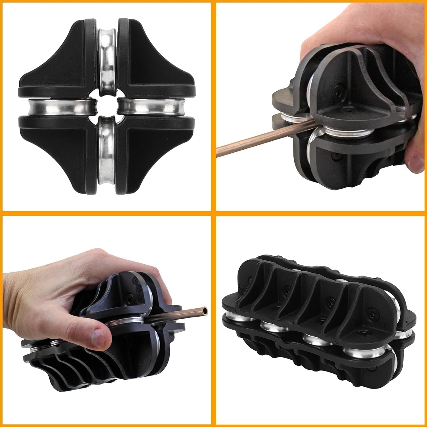 Redresseur de Tuyau Professionnel, Outil Redresseur Multicouche 5/16 Pouces en Métal, Redresseur de Conduite de Frein, Tube Lisseur à Main Portable, pour tuyaux en Acier/Aluminium/Cuivre