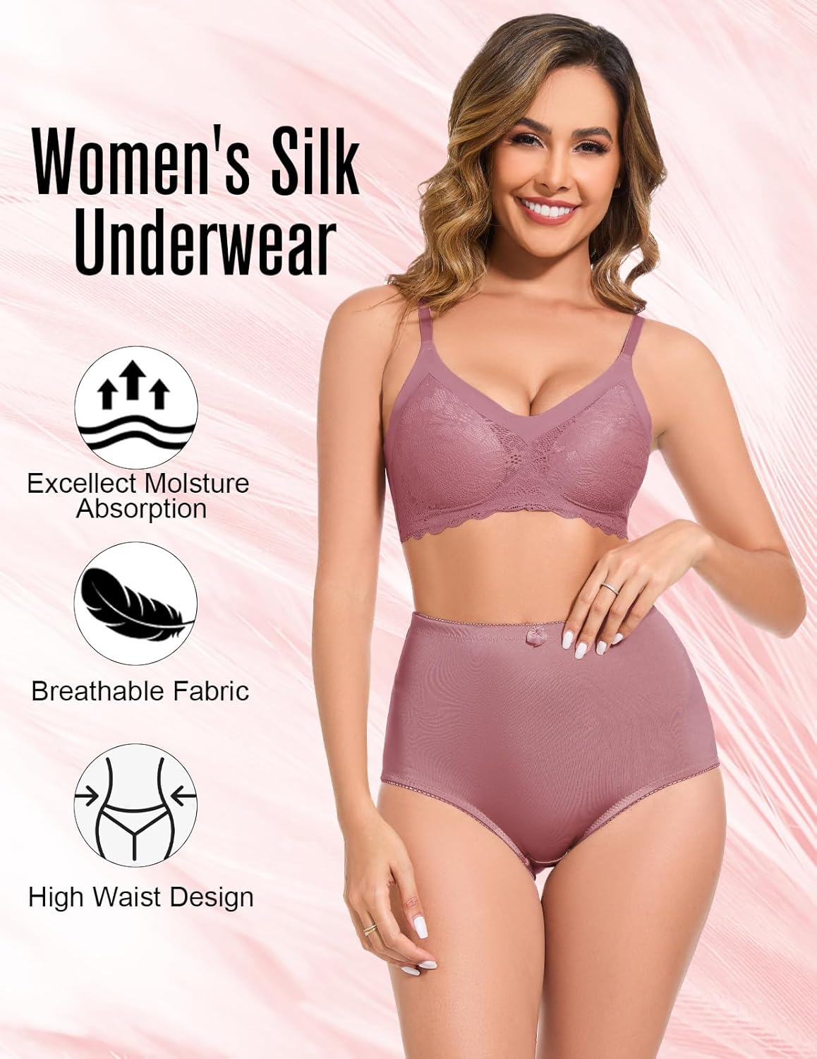 4Pack Women's High-Waist Light Tummy Control Girdle Panties Full Coverage Underwear Ladies Panties for Women - Image 2