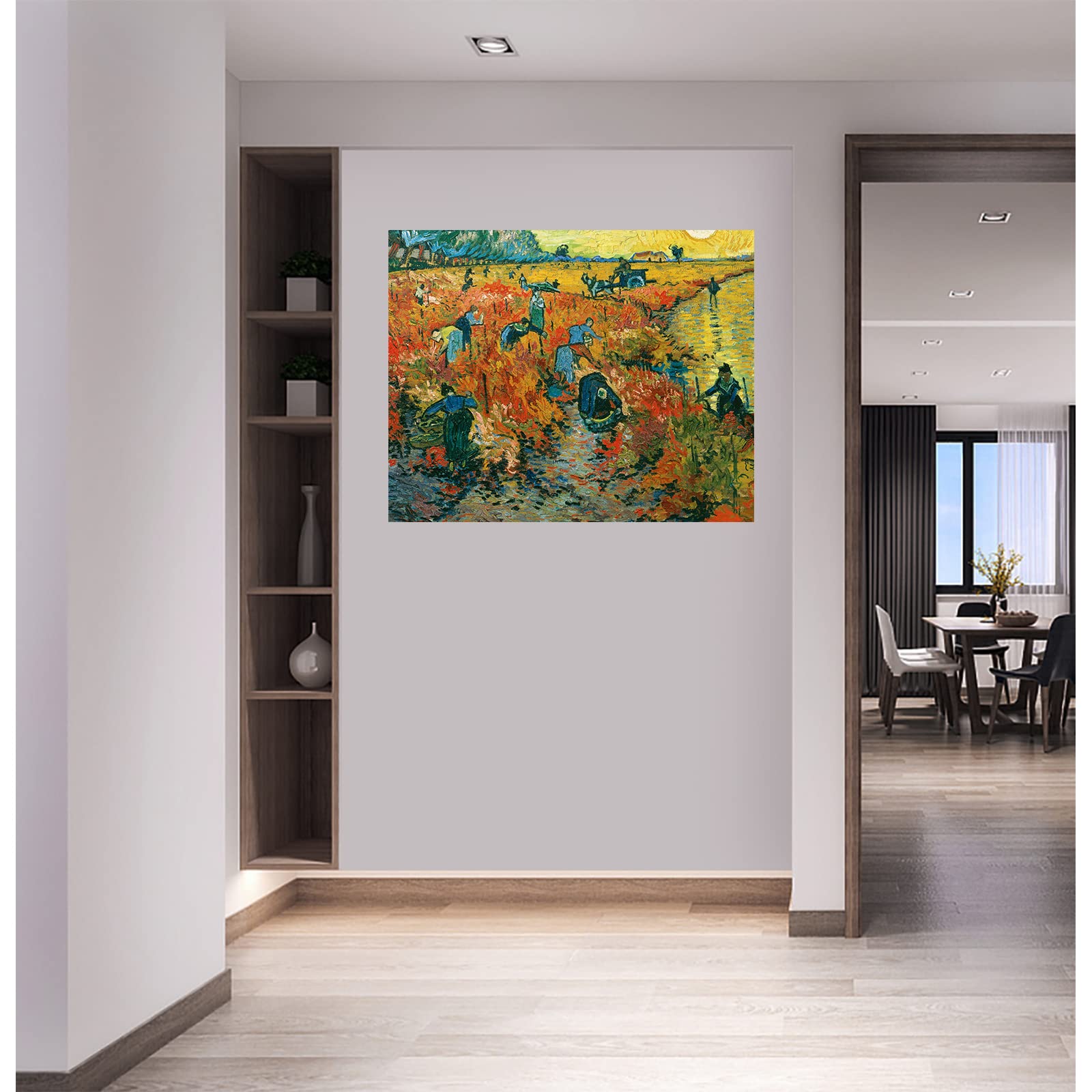 The Red Vineyard By Vincent Van Gogh Poster - Post Impressionism Wall Art - Fine Art Prints for Home Bedroom Diningroom Unframed (12x15inches/30x38cm) Product Image 3