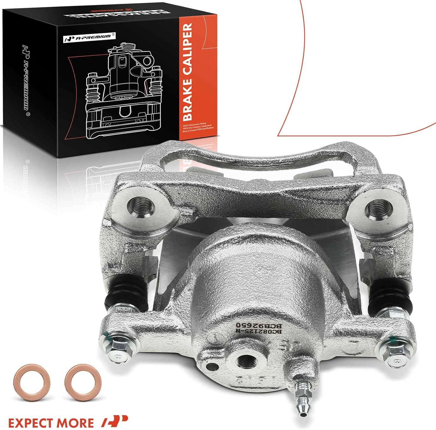 A-Premium Disc Brake Caliper Assembly with Bracket Compatible with Select Toyota Models - Echo 2001-2005, L4 1.5L - Front Left Driver Side; MR2 Spyder 2000-2005, L4 1.8L - Front Right Passenger Side