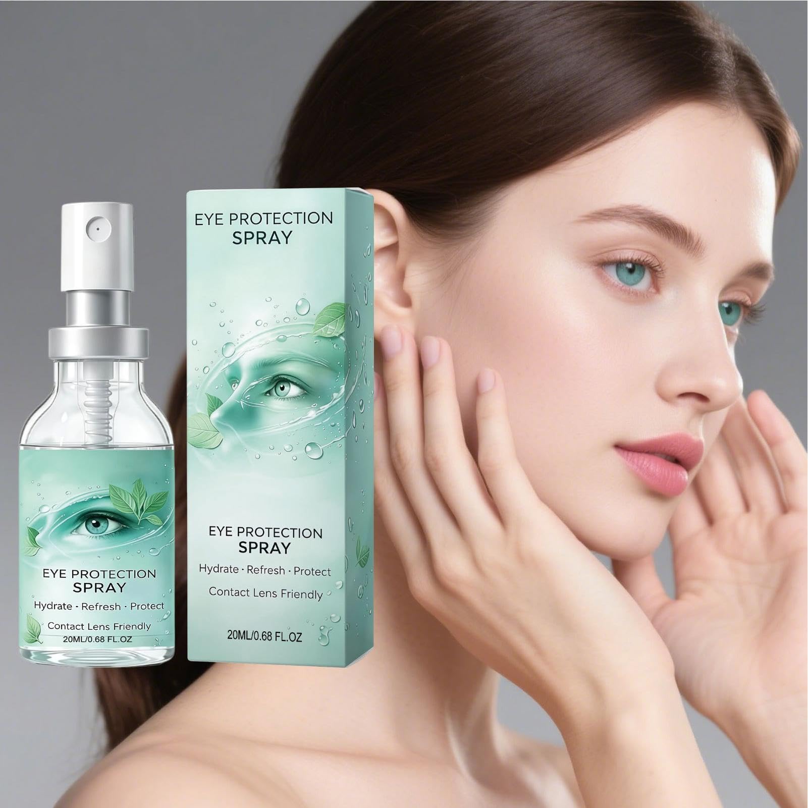 Spray do oczu, 20 ml, delikatny nawilżający, uspokajający, ochronny spray do oczu, do domu, biura, podróży, pracy, jazdy, czytania, dla mężczyzn i kobiet, użytkownicy ekranu