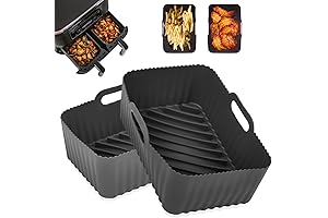 2Pcs Silicone Air Fryer Liners for Ninja Dual Air Fryer