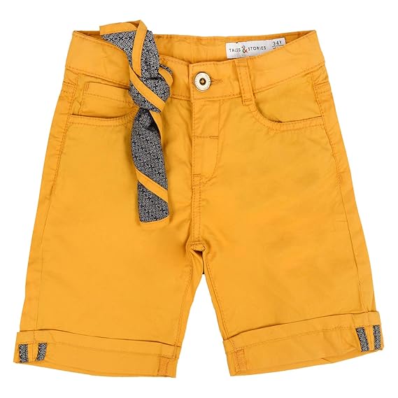 Tales & Stories Mustard Yellow Cotton Boys Shorts Amazon.in Fashion