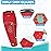 HiRui Soccer Shin Guards Shin Pads for Kids Youth Adult, Calf Compression Sleeve with Honeycomb Pads, Support for Shin Splint Baseball Boxing Kickboxing MTB, Lightweight(1PAIR)(Red, L)
