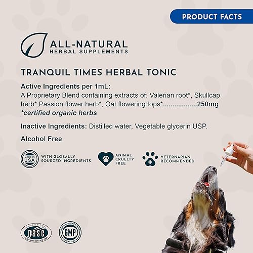 Miniatura 6 de Animal Essentials Tranquility Blend - Valerian Root for Dogs & Cats, Organic Calming Drops for Dogs & Cats, Natural Pet Care Supplement to Relax &