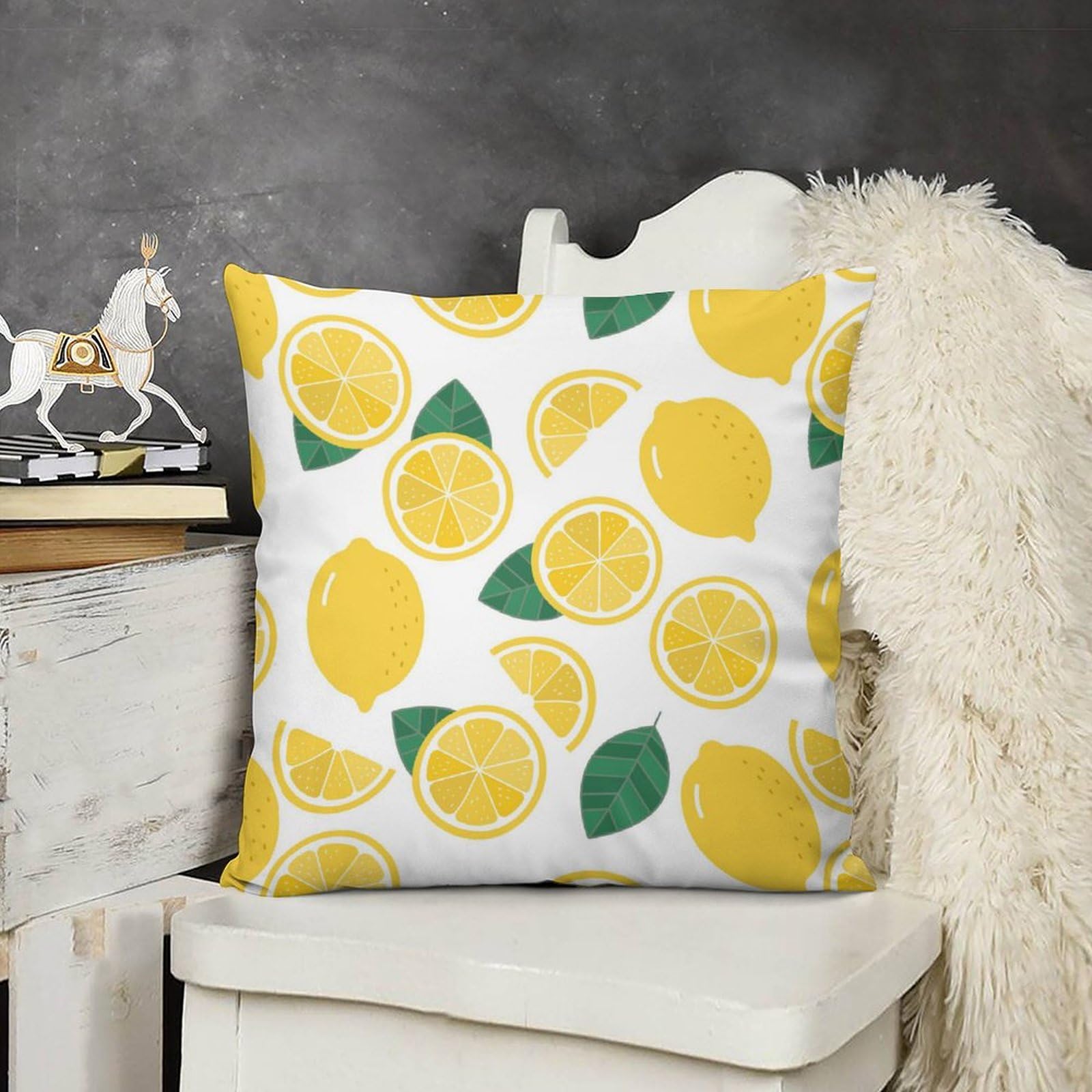 レモン柄布団カバーとクッションセット Amazon｜3点セット レモン柄 布団カバー 掛け布団カバー 枕