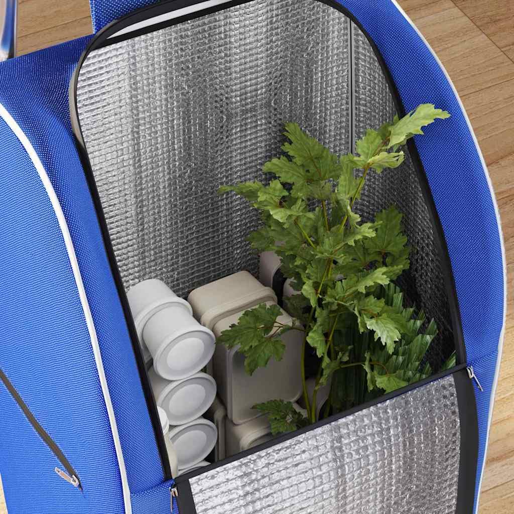 Carrello per la spesa blu in tessuto Oxford, 39,5 x 33 x 93 cm, pieghevole, con telaio in alluminio, robusto carrello per la spesa, per supermercato, mercato settimanale, riutilizzabile e