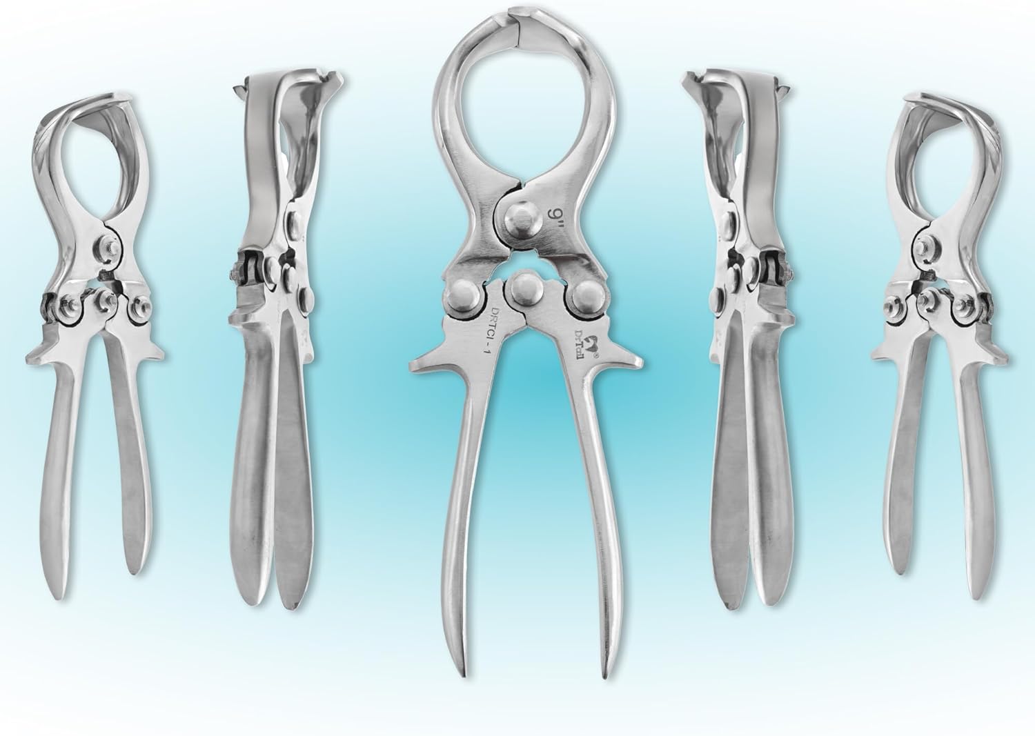 9” Stainless Steel Bloodless Castration Tool for Livestock – Durable Emasculatome for Goats, Sheep, Calves, Horses – Veterinary Neutering Tool