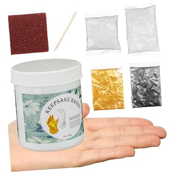 MERRYHAPY Hand Casting Keepsake Kit for Newborns Safe Plaster Molding Set to Preserve Handprints and Footprints Showers and Milestone Moments