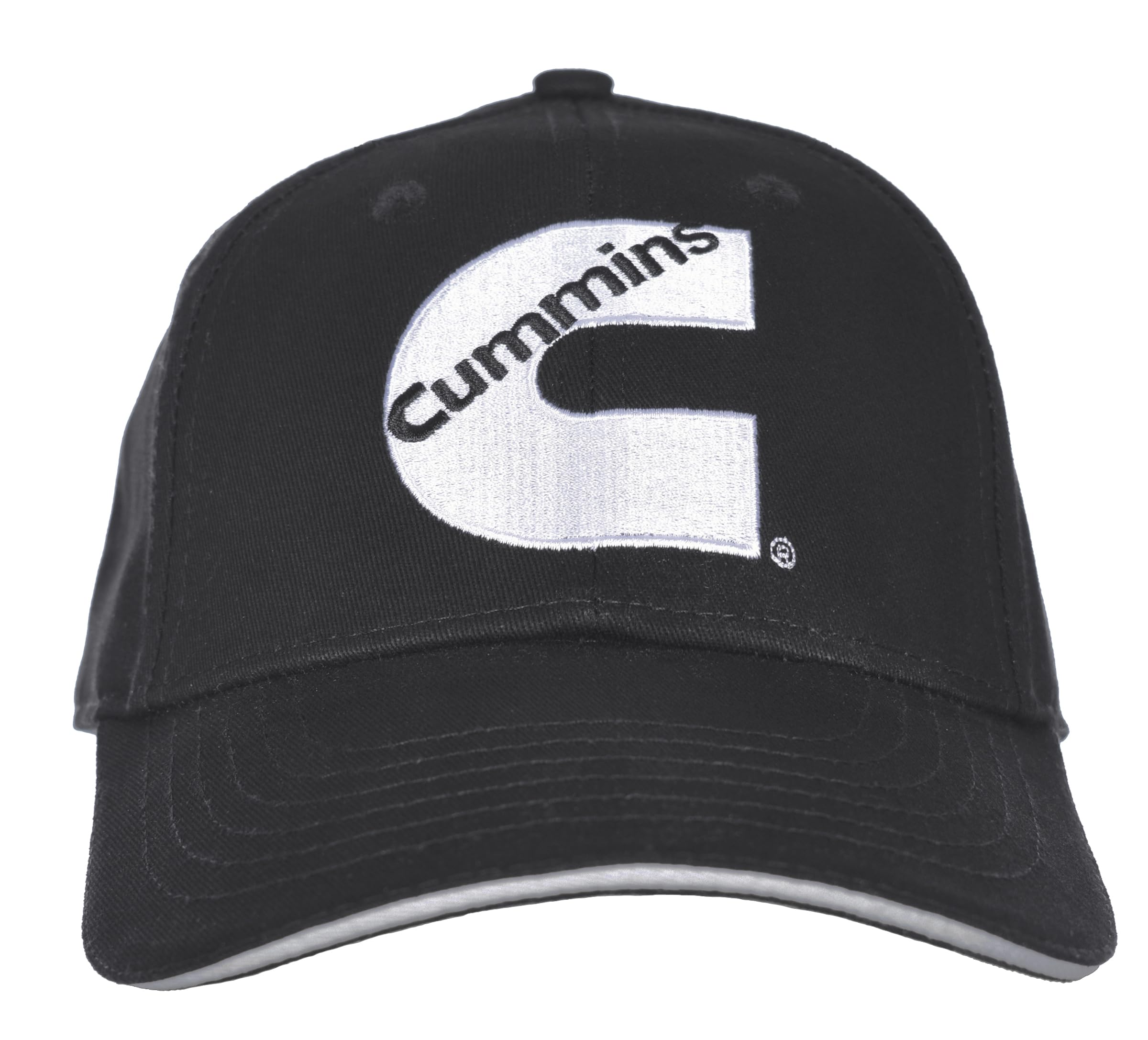 Jh Design Group Men's Black Cummins Diesel Logo Cap Adjustable Hat, One Size