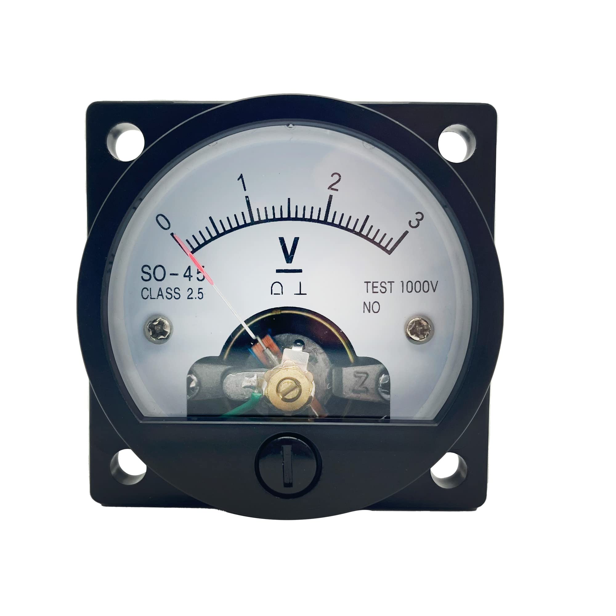 LEPEVNEY Analog Dial Panel Meter Voltmeter Gauge SO-45 Round Current Measuring Ammeter DC 3V