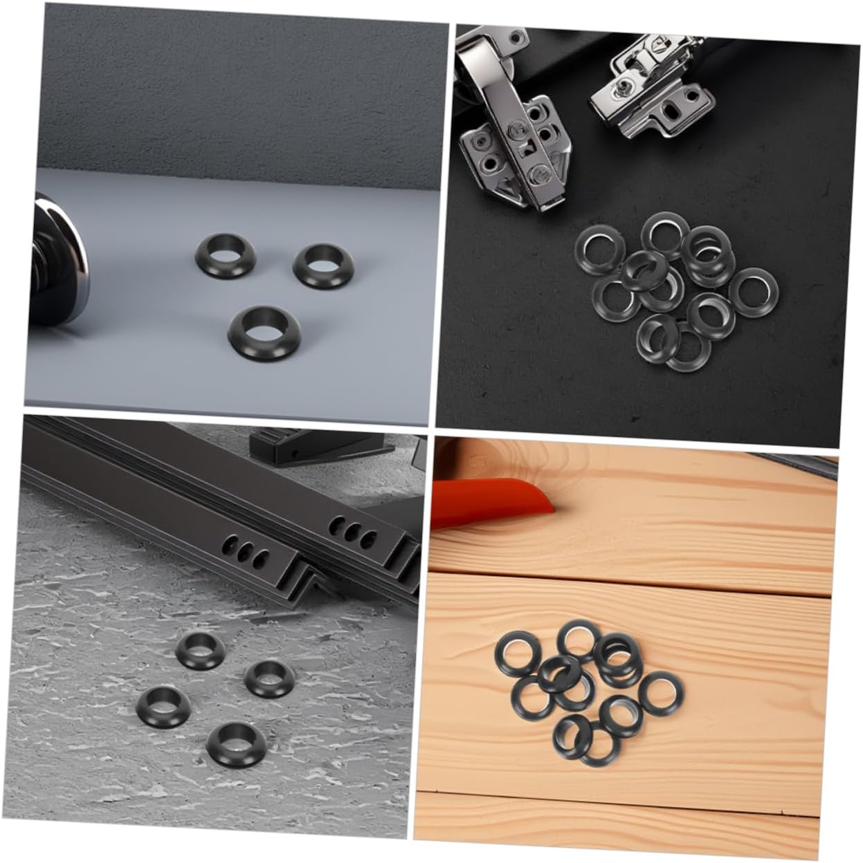 50pcs Rubber Drying Rod Hole Covers Nonslip Fit for Poles Wall Guard Easy to Install
