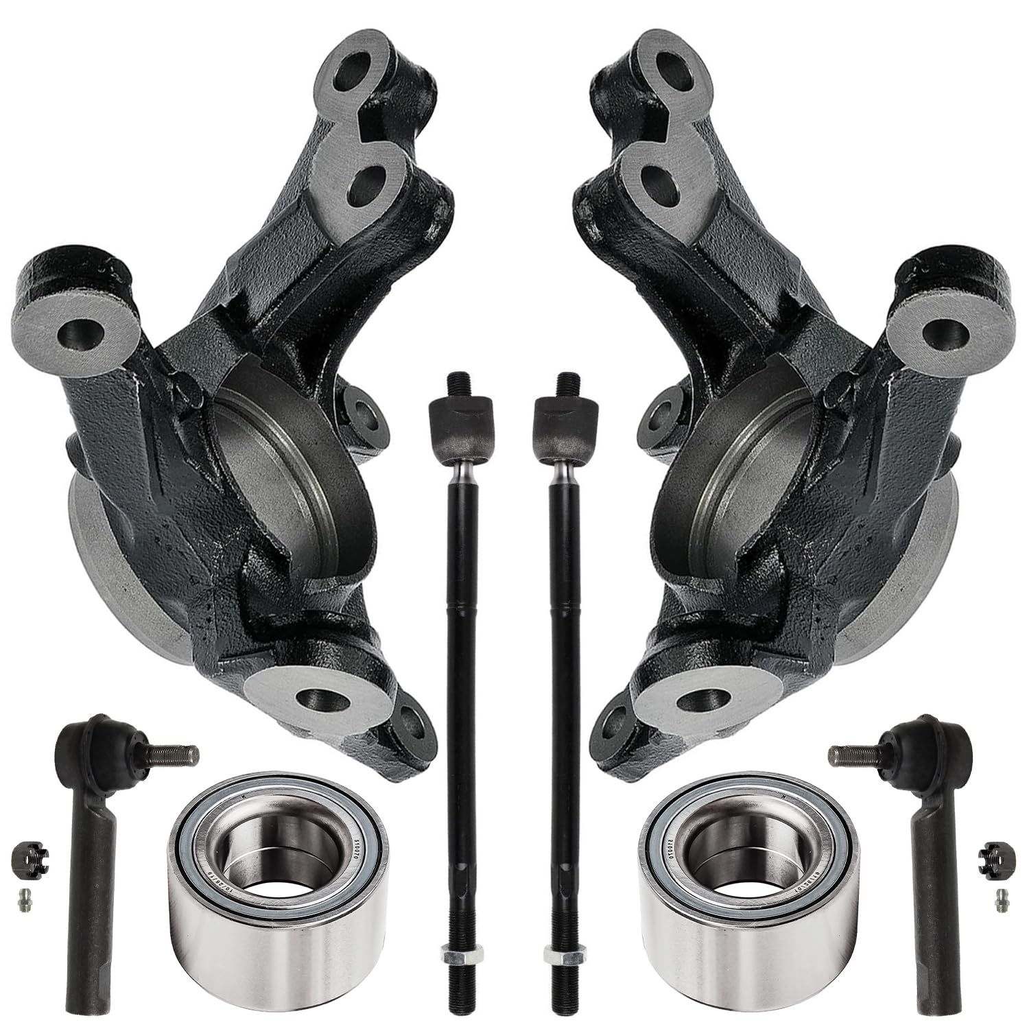 Detroit Axle - 8pc Front Steering Knuckles Kit for 2009-2019 Toyota Corolla