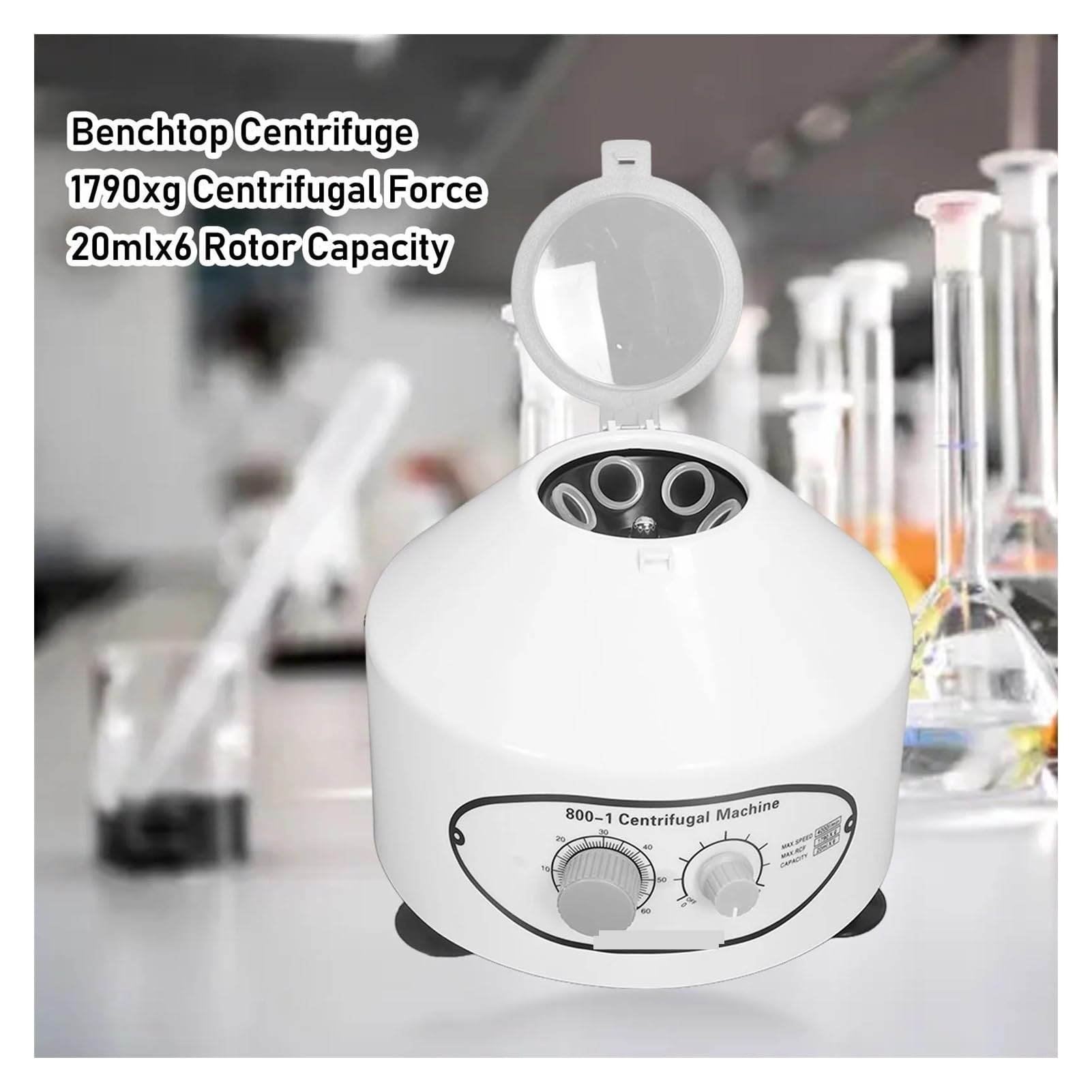 Centrífuga de mesa, Centrífuga De Sobremesa Laboratorio 1790xg Máquina Eléctrica Con Temporizador Y Control Velocidad Tubos 12mlx6