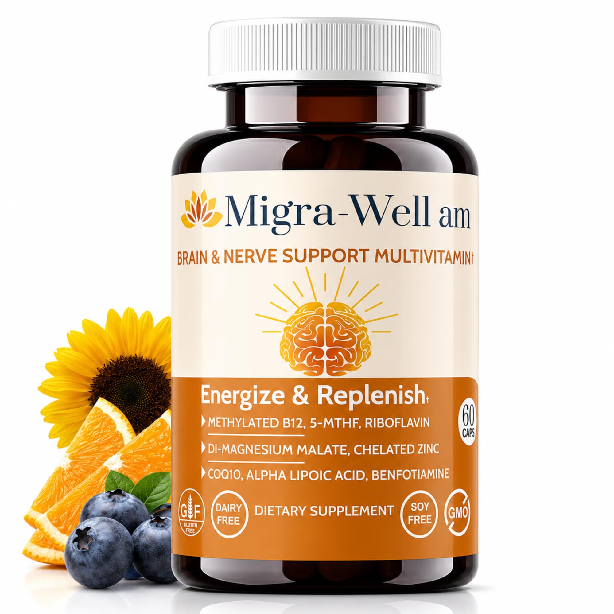 Amazon.com: Wellkasa Migra-Well AM: Energizing Daily Methylated