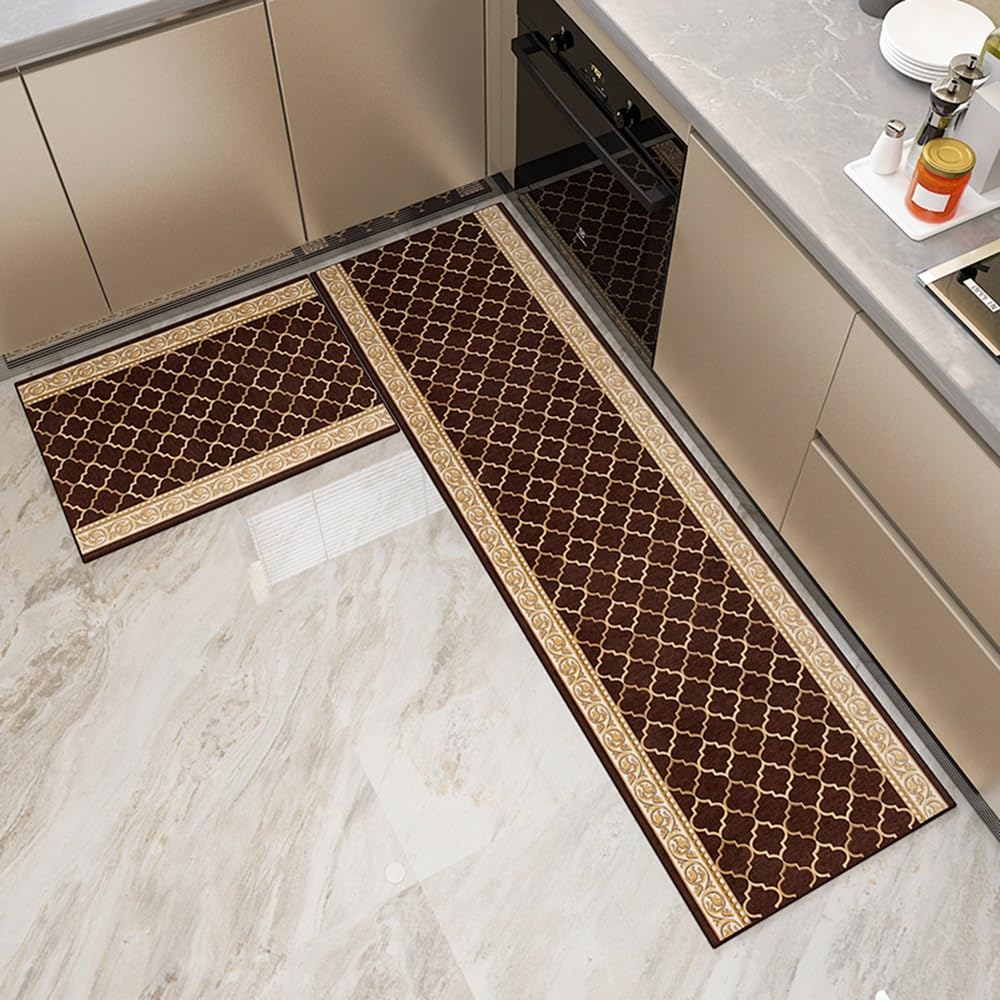 Alfombras de cocina Sotwend jacquard antideslizantes de 19.7x31.5 pulgadas pack de 2 unidades