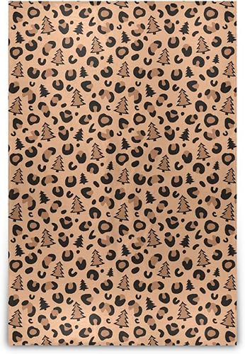 Manta de viaje de felpa de camuflaje con estampado de leopardo de Navidad, 60 x 90 pulgadas, manta de primavera ultrasuave para cama, picnic, oficina