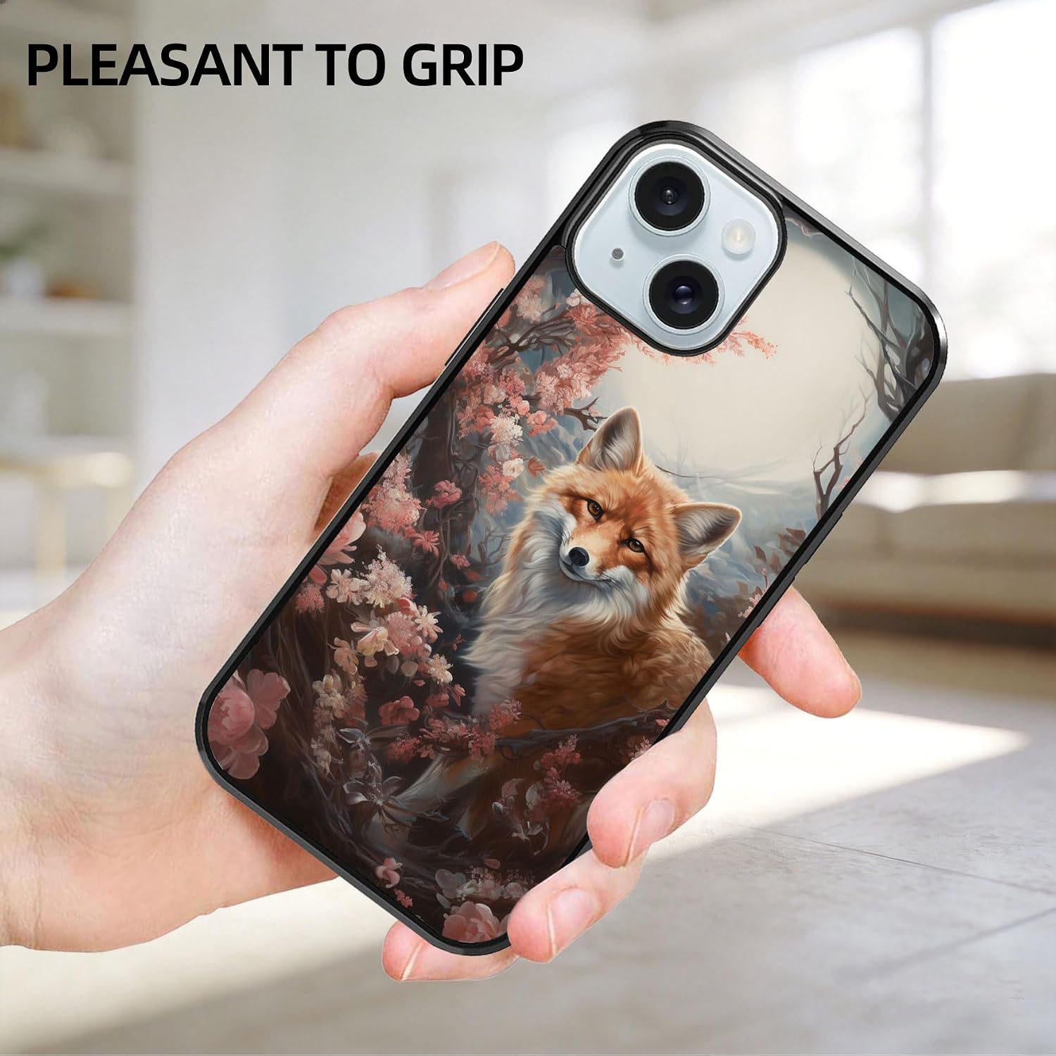 for iPhone 15 Case - Celestial Fox in Flowers image 3