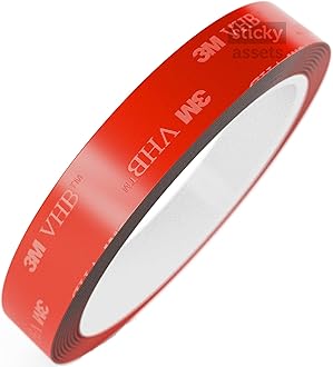 STASS Double Sided Tape (20mm x 3Mtr) Heavy Duty Sticky Mounting Tape, Extra Strong and Weather Resistant Acrylic Tape